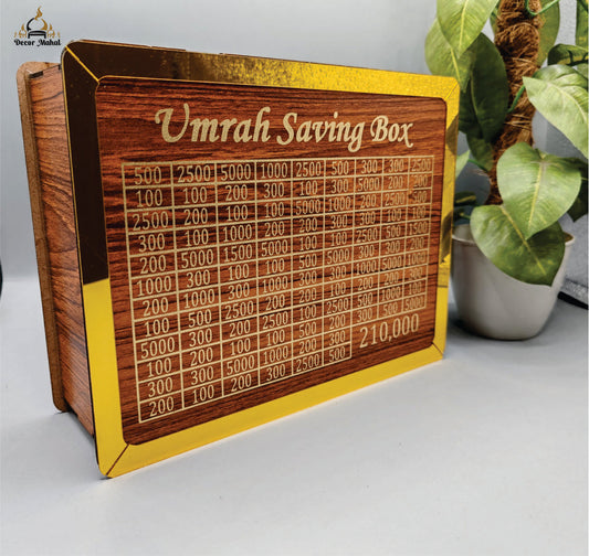Wooden Umrah Saving Box