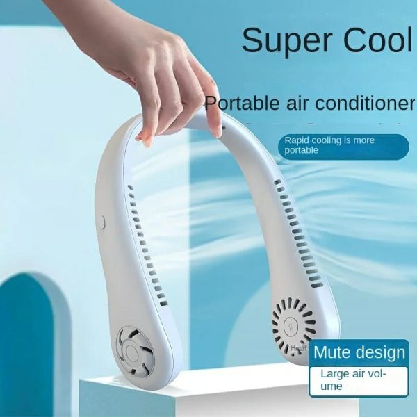 Mini Hanging Neck Fan High Wind 3 Speed Adjustable Usb Charging Fan