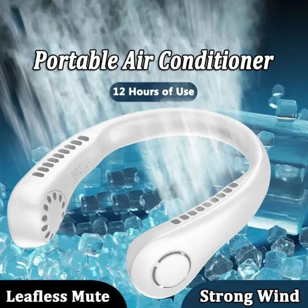 Mini Hanging Neck Fan High Wind 3 Speed Adjustable Usb Charging Fan